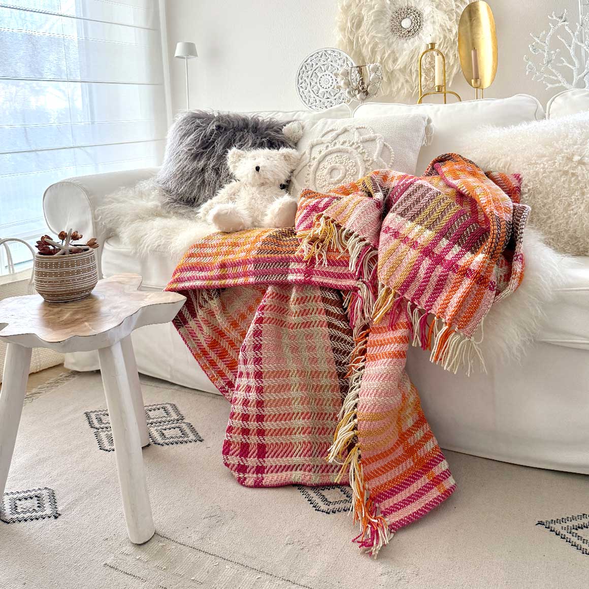 Waschbare wohndecke decke bunt boho fransen pet wohnzimmer soulbirdee Onlineshop