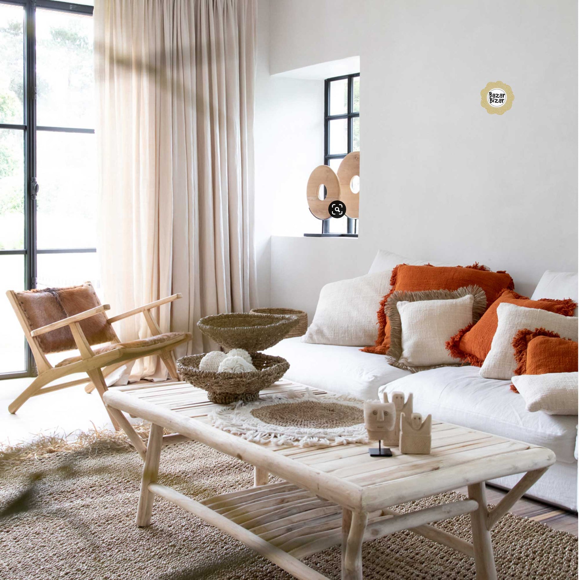 Boho Kissen Dekokissen Sofakissen | Bohemian Style Kissen mit Kissenfüllung | Boho Deko Kissen von Bazar Bizar im Soulbirdee Onlineshop