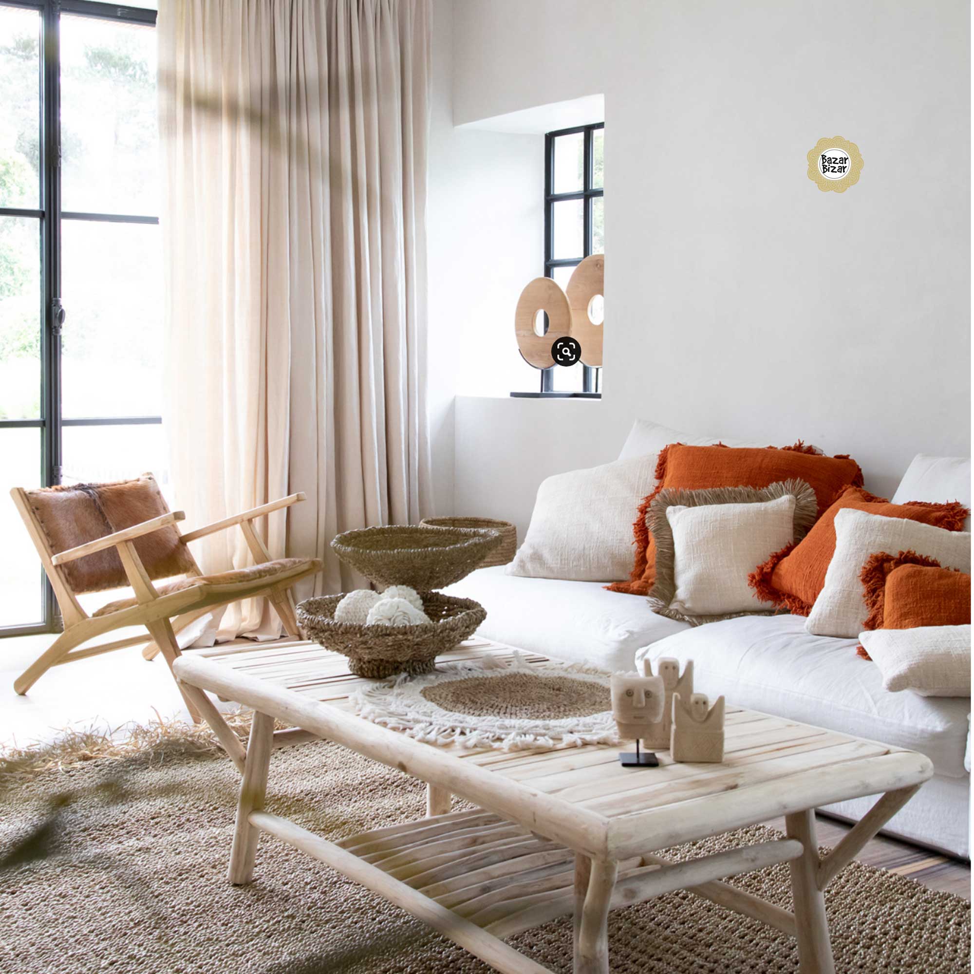Boho Kissen Dekokissen Sofakissen | Bohemian Style Kissen mit Kissenfüllung | Boho Deko Kissen von Bazar Bizar im Soulbirdee Onlineshop